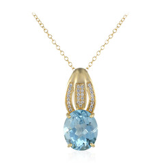 Collana in argento con Topazio Blu Cielo