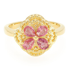 Anello in oro con Zaffiro Padparadscha (non riscaldato) (AMAYANI)