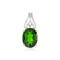 Ciondolo in argento con Diopside Russo