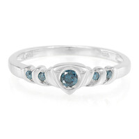 Anello placcato in platino con Diamante Fancy