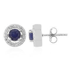 Orecchini in argento con Zaffiro Blu del Madagascar