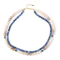 Collana in argento con Cianite del Nepal (Riya)