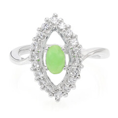 Anello in argento con Crisoprasio Imperiale