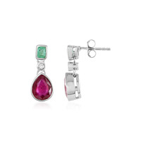 Orecchini in argento con Rubino Bemainty