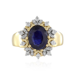 Anello in argento con Zaffiro Blu del Madagascar