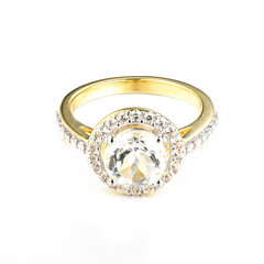 Anello in argento con Quarzo Bianco