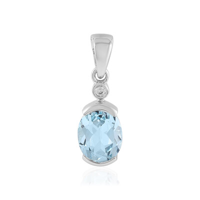 Ciondolo in argento con Topazio Blu Cielo