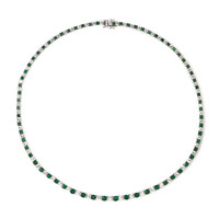 Collana in argento con Smeraldo Zambia (Gems en Vogue)