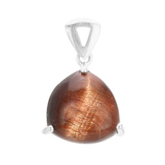 Ciondolo in argento con Occhio di Tigre Rosso