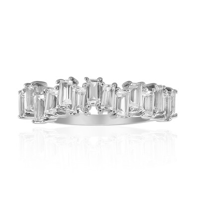 Anello in argento con Topazio Bianco