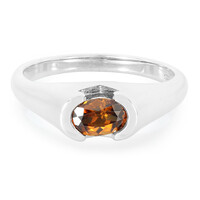 Anello in argento con Zircone Cioccolato