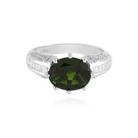 Anello in oro con Diopside Russo