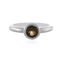 Anello in argento con Quarzo Fumè