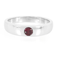 Anello da uomo in argento con Rodolite Brasiliana
