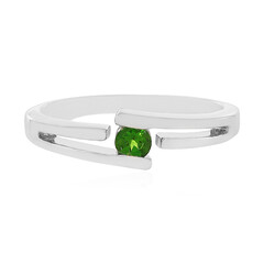 Anello in argento con Diopside Russo