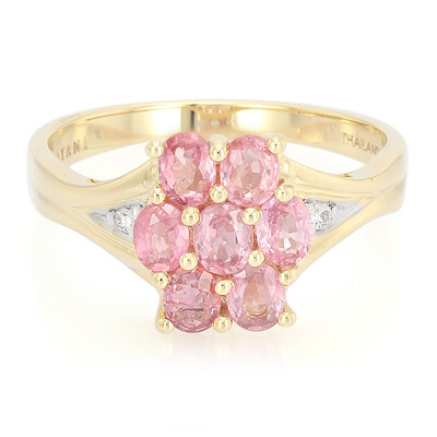 Anello in oro con Zaffiro Padparadscha (non riscaldato) (AMAYANI)