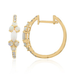 Orecchini in oro con Opale Bianco