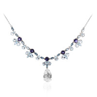 Collana in argento con Topazio Bianco