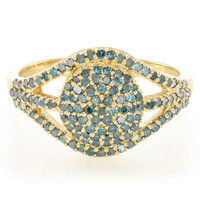 Anello in argento con Diamante Fancy