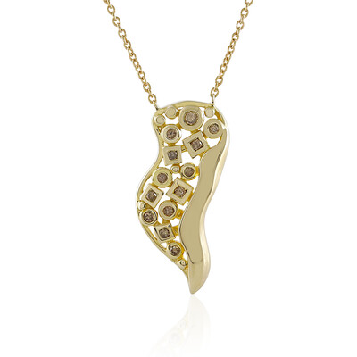 Collana in oro con Diamante Champagne I2 (de Melo)