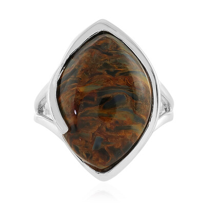 Anello in argento con Pietersite Dorata