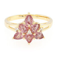 Anello in oro con Zaffiro Padparadscha (non riscaldato) (AMAYANI)
