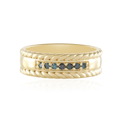 Anello in argento con Diamante Blu I2