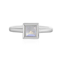 Anello in argento con Pietra di Luna Arcobaleno