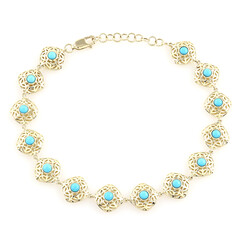 Bracciale in oro con Turchese Sleeping Beauty (Ornaments by de Melo)