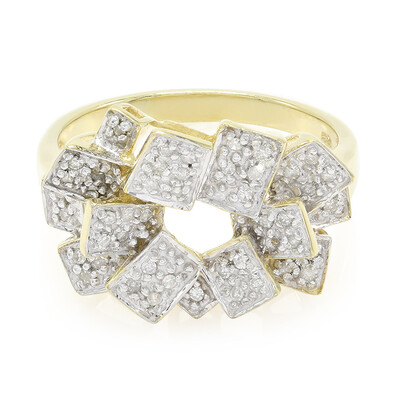 Anello placcato in oro con Diamante