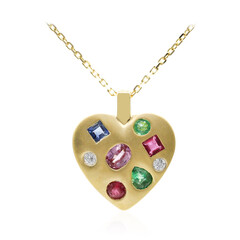 Collana in oro con Zaffiro Rosa (Adela Gold)
