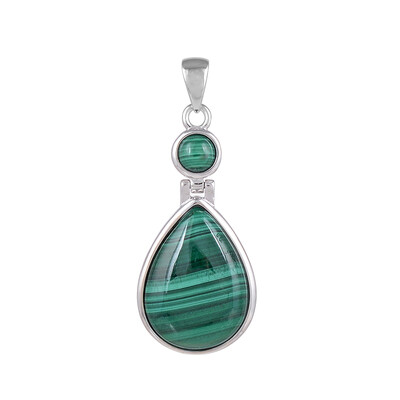Ciondolo in argento con Malachite