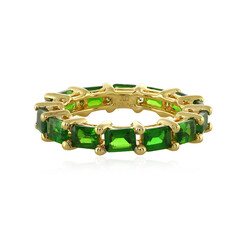 Anello in argento con Diopside Russo