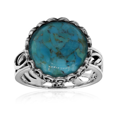 Anello in argento con Turchese Kingman Mohave Blu (Art of Nature)
