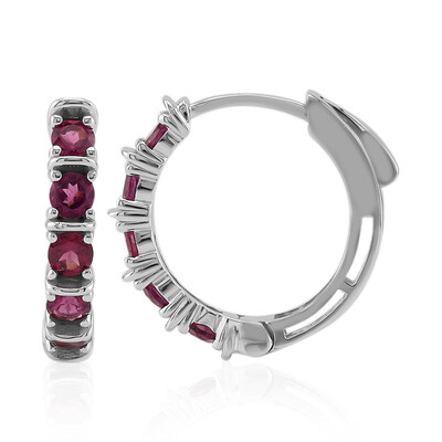 Orecchini in argento con Rodolite