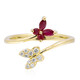 Anello in oro con Rubino Mozambico AAA (CIRARI)