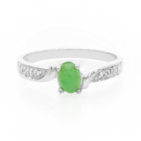 Anello in argento con Crisoprasio Imperiale