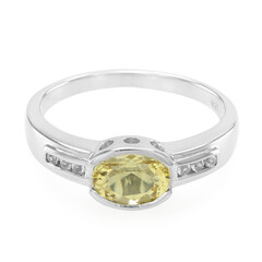 Anello in argento con Berillo Giallo
