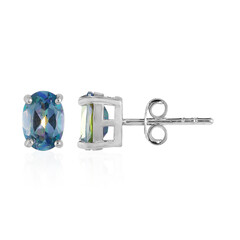 Orecchini in argento con Topazio Mistico Blu Colomba