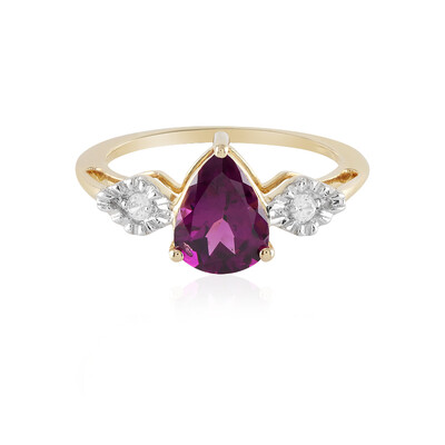 Anello in oro con Granato Magenta