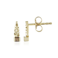 Orecchini in oro con Diamante Champagne I2 (Ornaments by de Melo)