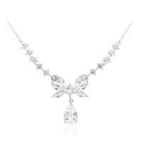 Collana in argento con Topazio Bianco
