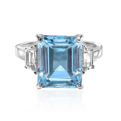 Anello in argento con Topazio Blu Cielo