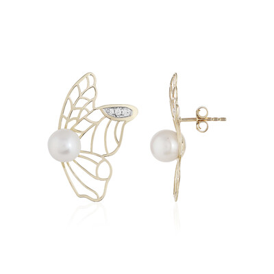 Orecchini in oro con Perla di Acqua Dolce (Ornaments by de Melo)