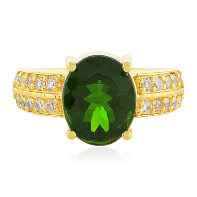 Anello in argento con Diopside Russo