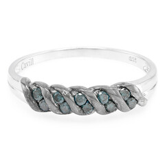 Anello placcato in platino con Diamante Fancy