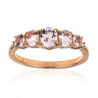 Anello in oro con Berillo Rosa non riscaldato