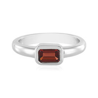 Anello in argento con Granato Mozambico