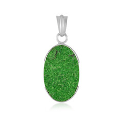 Ciondolo in argento con Uvarovite