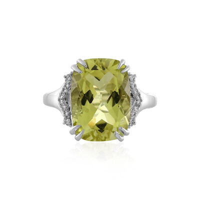 Anello in argento con Quarzo Limone